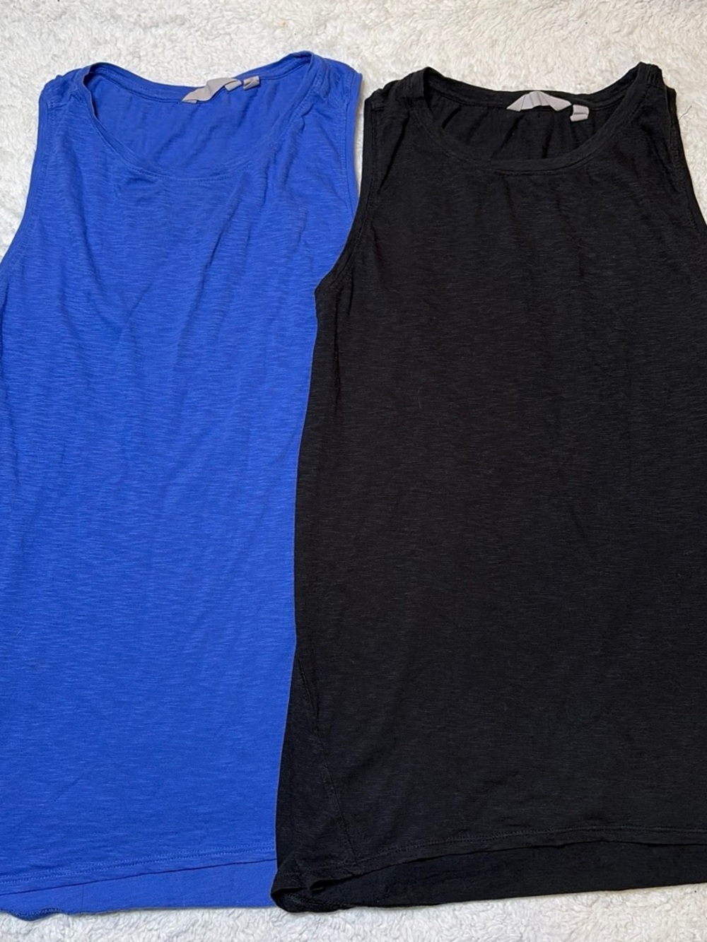 Athleta Blue and Black Sleeveless Tank Tops